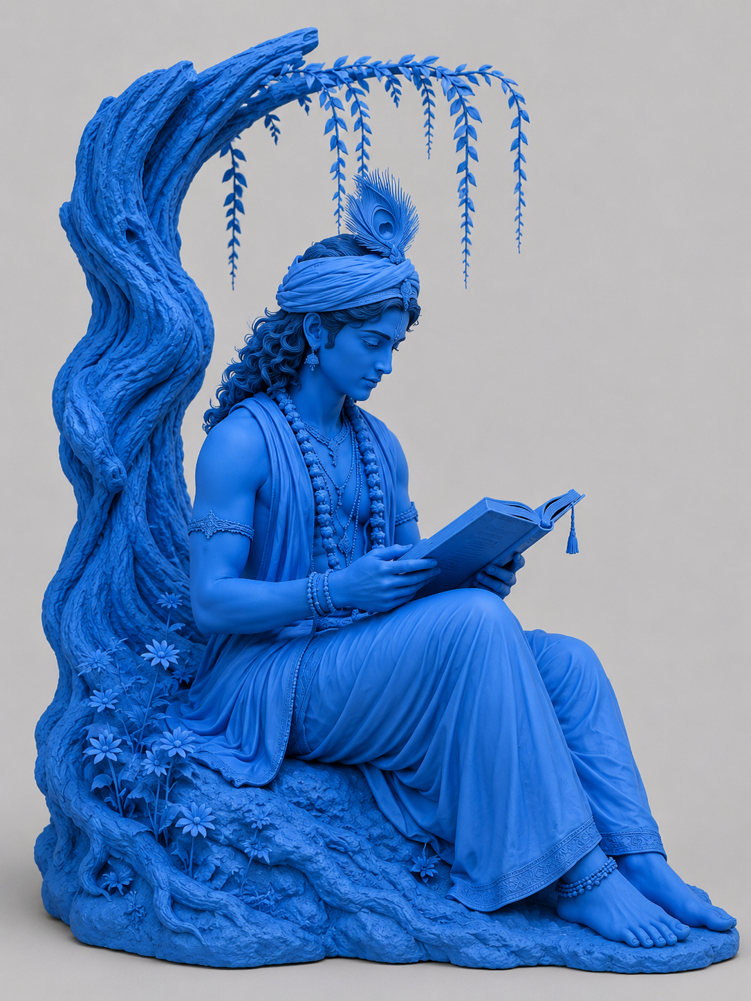 Krishna Reading Books 3D Model (5 Inch)